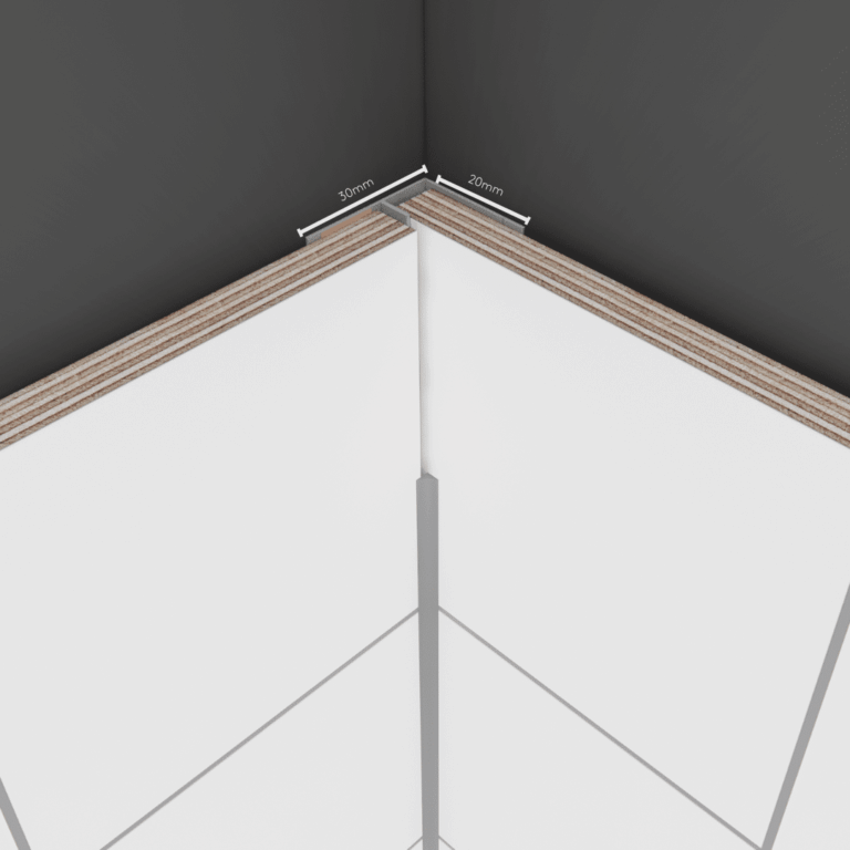 Hidden Internal Corner Profile - Fibo UK