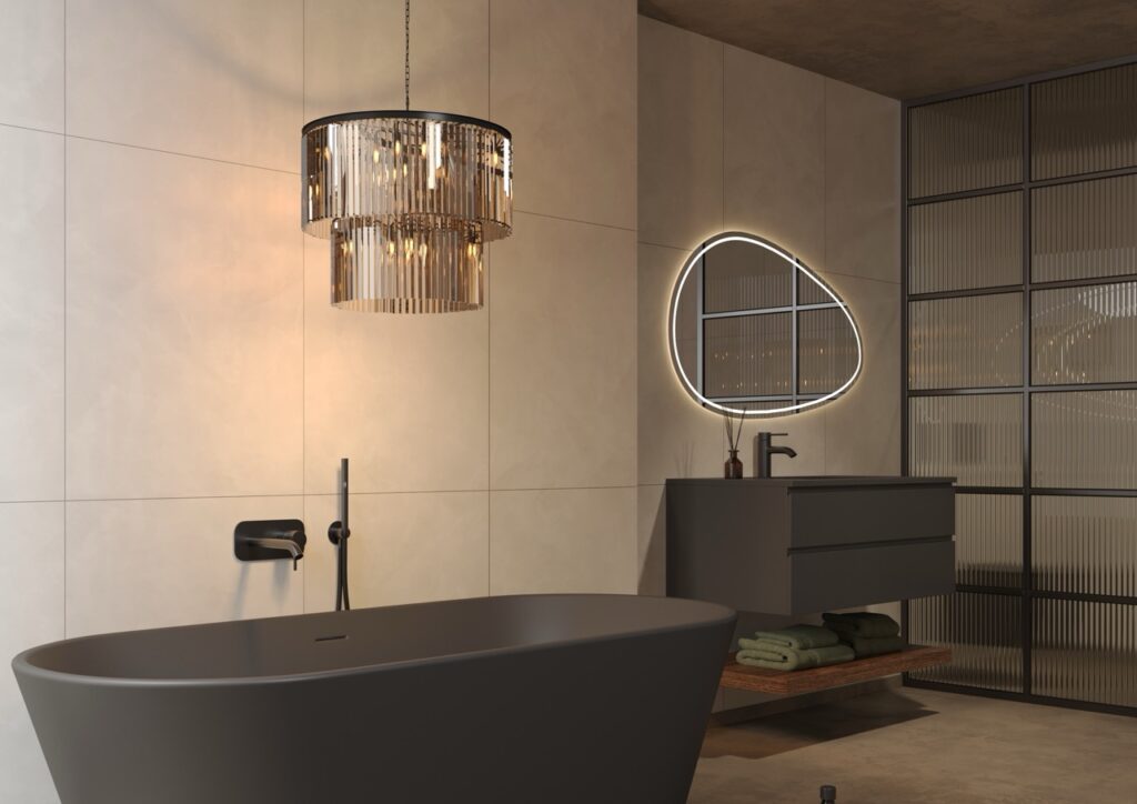 Cloudy Oynx Untiled Bathroom