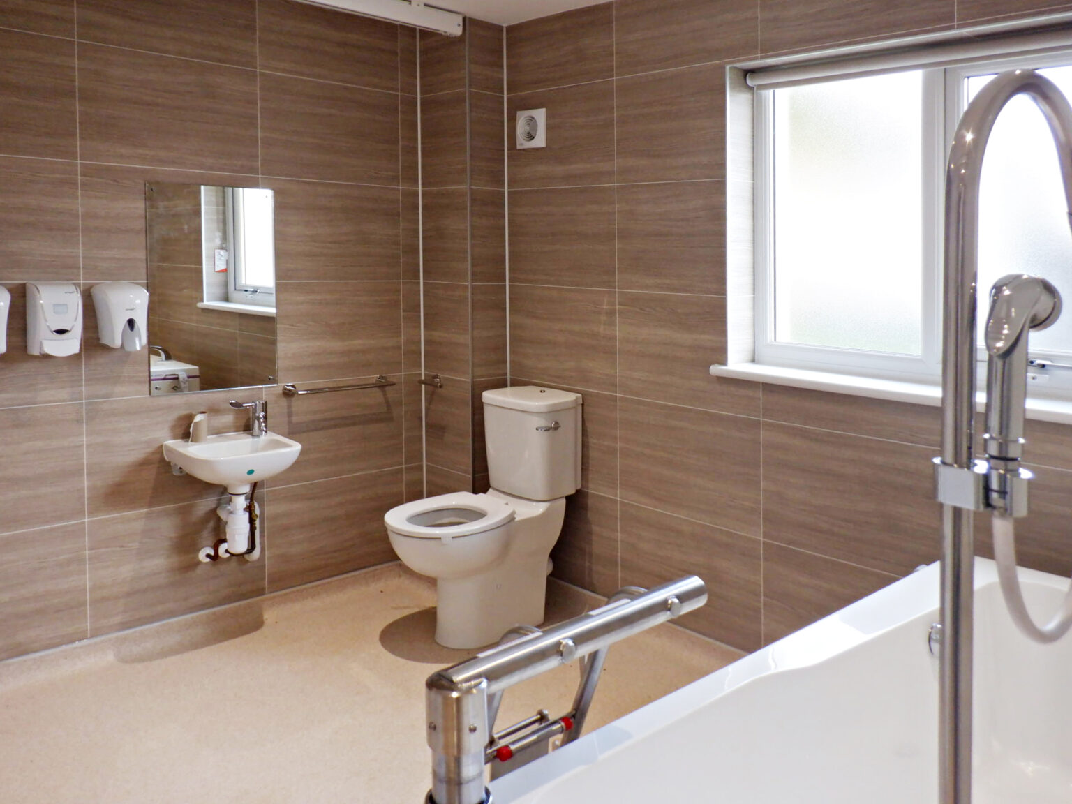 Bathroom wall panels for healthcare